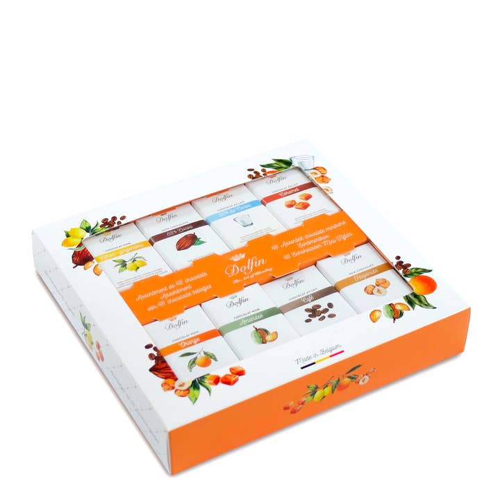 Confezione da 48 tavolette mini da 10 g « Travel Box » per la vendita all'ingrosso da parte di Dolfin