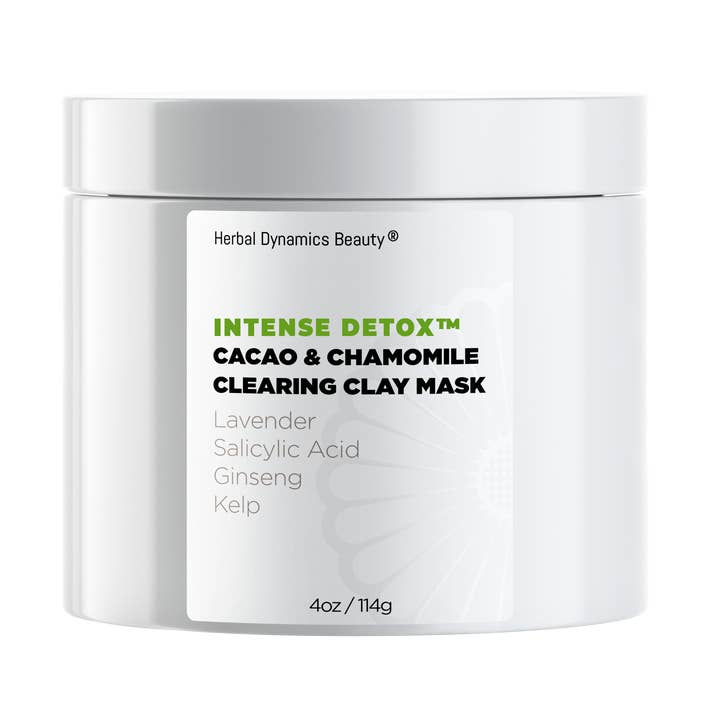 Kacao och kamomill Clearing Clay Mask, 4 oz. för wholesale av Herbal Dynamics Beauty