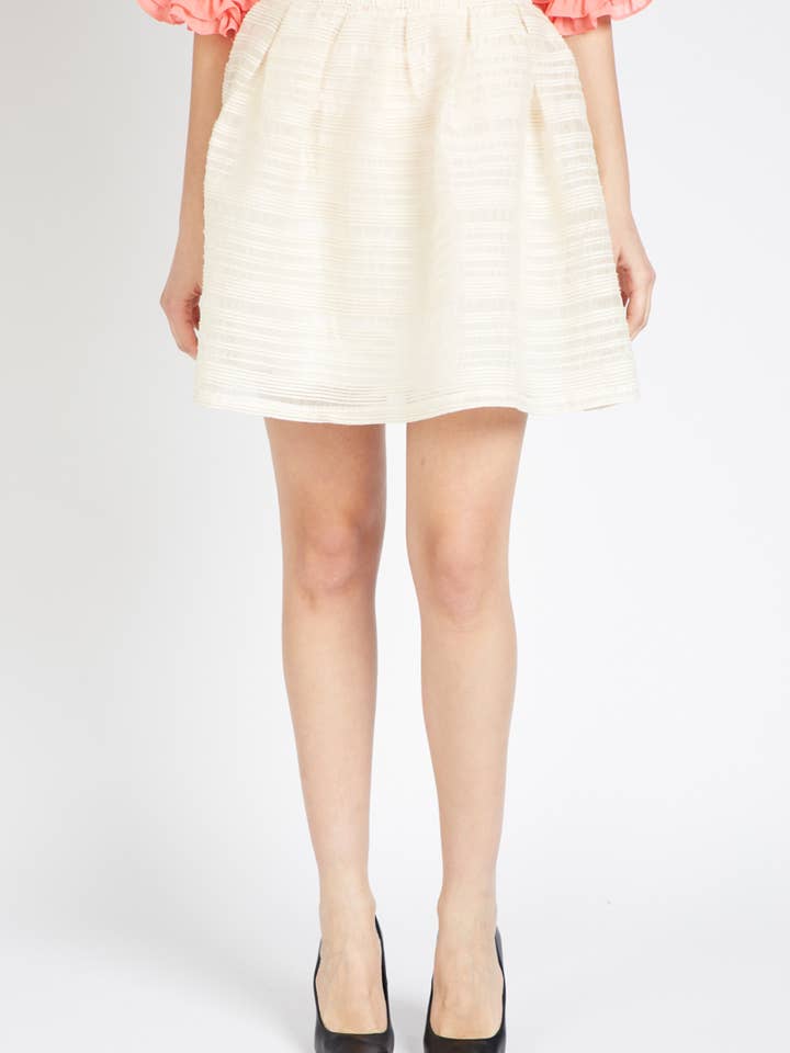 Uitlopende rok met reliëfstrepen - REF 323 voor wholesale door BanBat