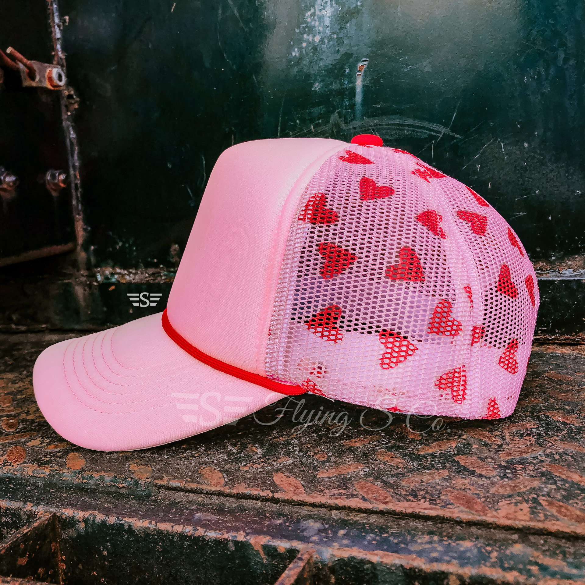 Flying S Company - Wholesale Trucker Hat - Unisex - LIMITED EDITION Have a Heart Valentine's Printed Mesh Cap1