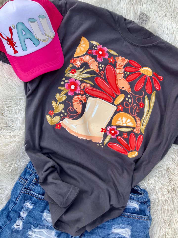 on the Bayou - Wholesale T-Shirt (Graphic) - Unisex - Shrimp season comfort colors t-shirt1