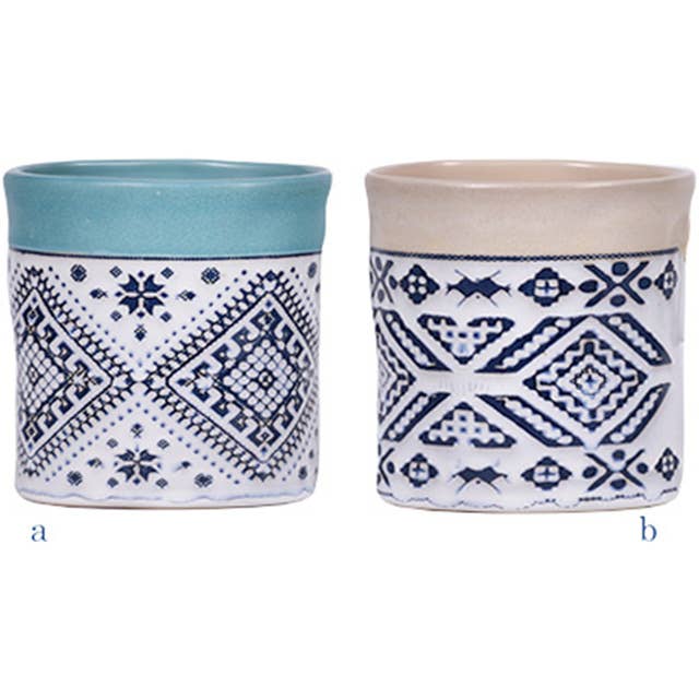 Blue Sky Clayworks - Wholesale Plant Pot - Chandler 4" Planter, 2 Asst