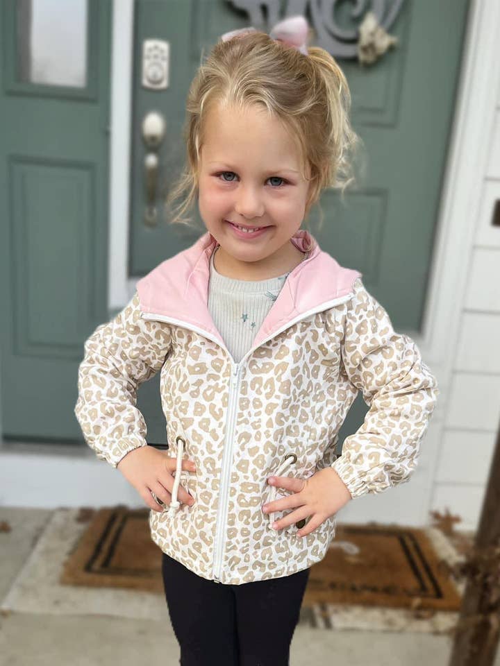 Forever3AM - Wholesale Windbreaker - Kids - RTS: Neutral Leopard Windbreaker0