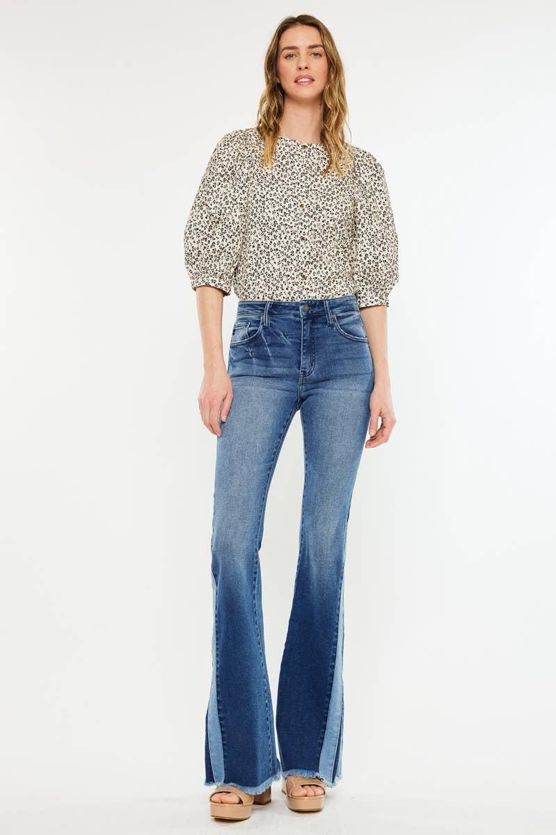 MOYEN OUVRIR LE PAQUET DÉTAIL DE PIÈCE JEANS ÉVASÉS-KC2512M en vente sur Faire1