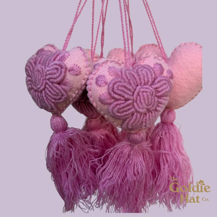 The Goldie Hat Co - Wholesale Purse/bag accessory – Women’s - Pink Heart Pom1