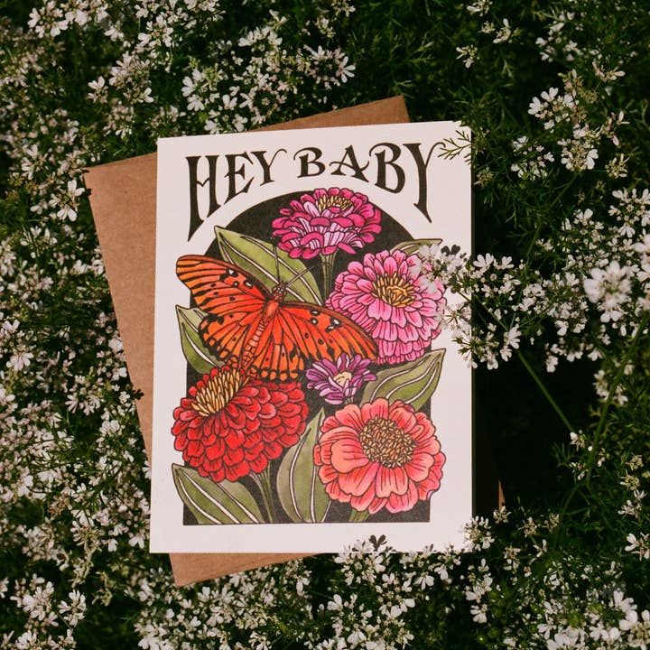 Hey Baby Card for wholesale by Mattea
