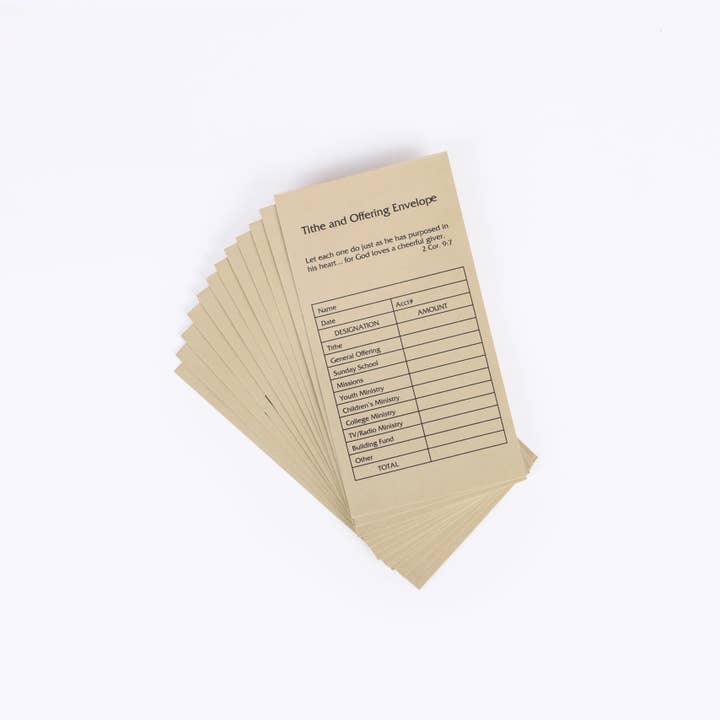 Offering Envelope Tithe & Offering Goldenrod 100Ct for wholesale by Swanson Christian Products