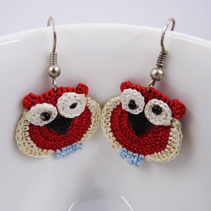 Meli Design - Wholesale Dangle Earrings - Crochet Owl Earrings