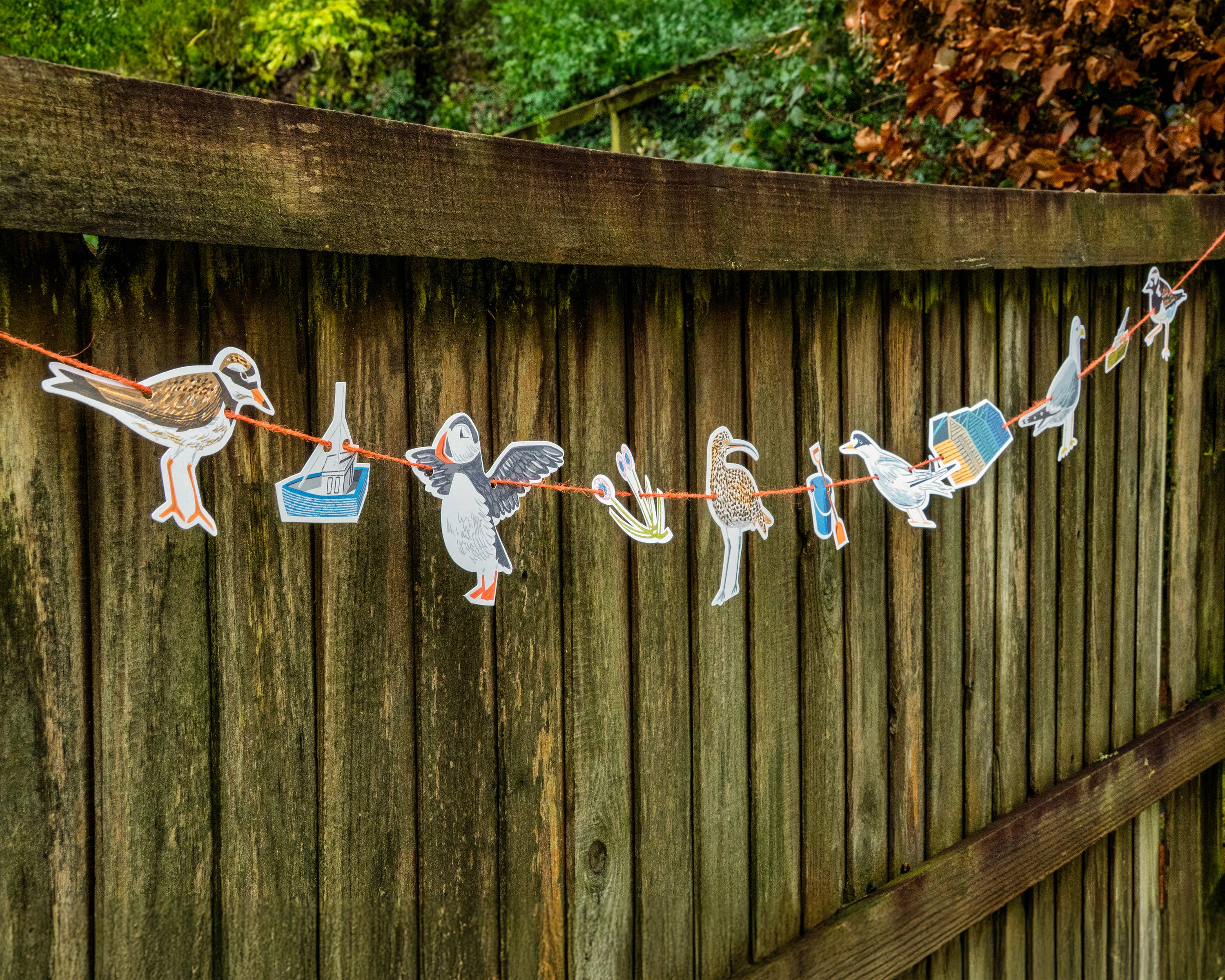 John Bloor Printmaker - Wholesale Bunting/Garland - British Coastal Birds garland1