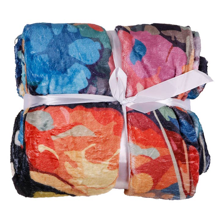 Sunshine Joy - Vendita all'ingrosso Plaid - Coperta artistica in pile Hippie Cat in due misure3