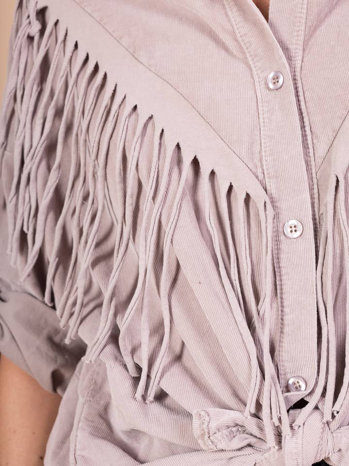 Pépouz' Paris - Wholesale Button Down Shirt - Women's - Western-style fringed shirt PC254920