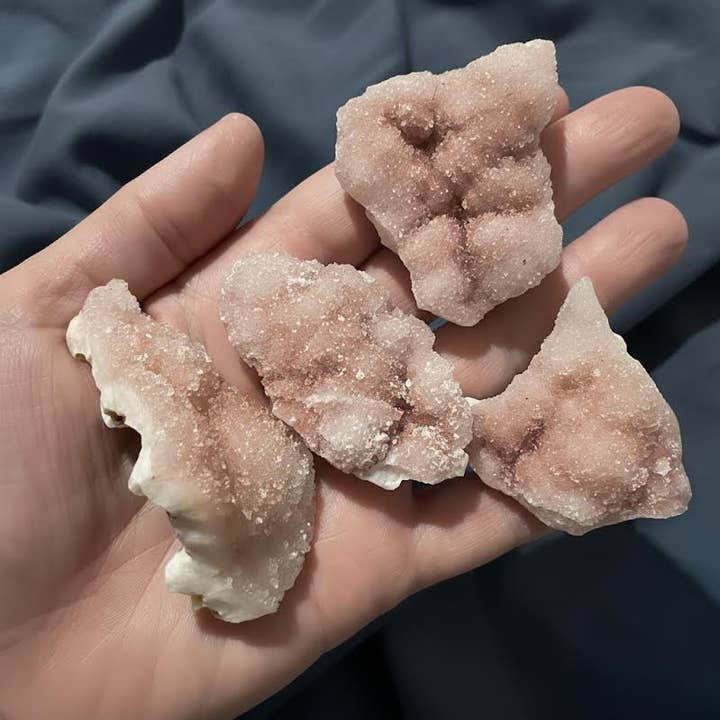 Druzy Pink Quartz Lot of 4 small pieces and other Purchase Wholesale rose stabilizzate on line. Free Returns & Net 60 Terms on Faire trending on Faire.