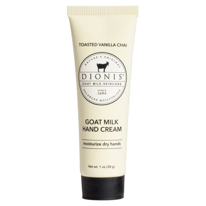 Dionis Toasted Vanilla Chai Goat Milk Hand Cream, 1oz (6ct) for wholesale by Dionis Goat Milk Skincare