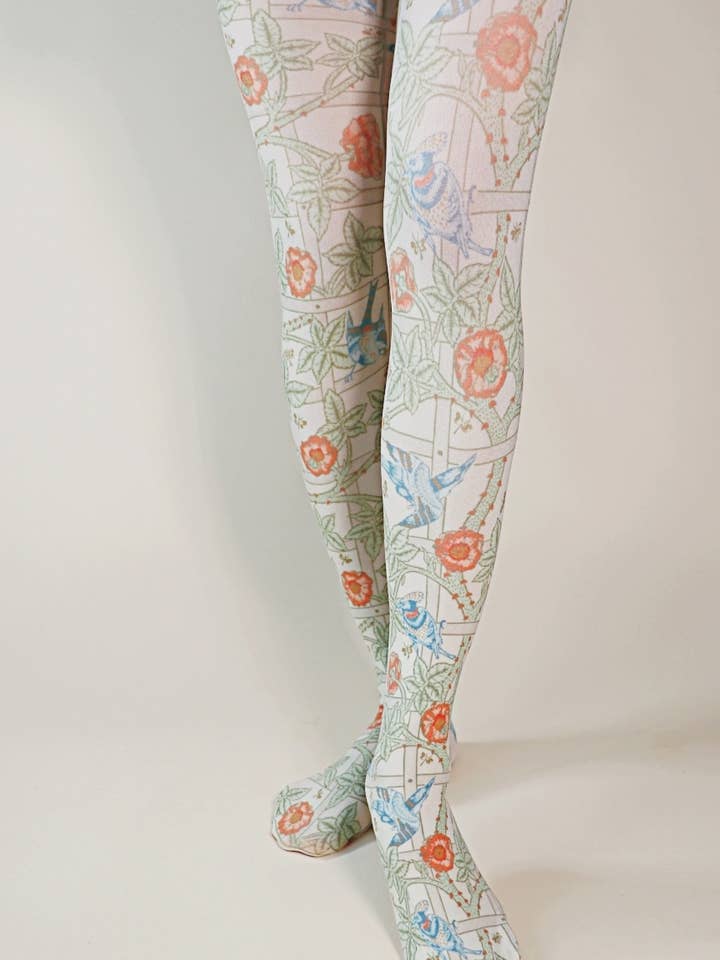 TRELLIS OU POMEGRANATE by WILLIAM MORRIS Collants por atacado de Tabbisocks