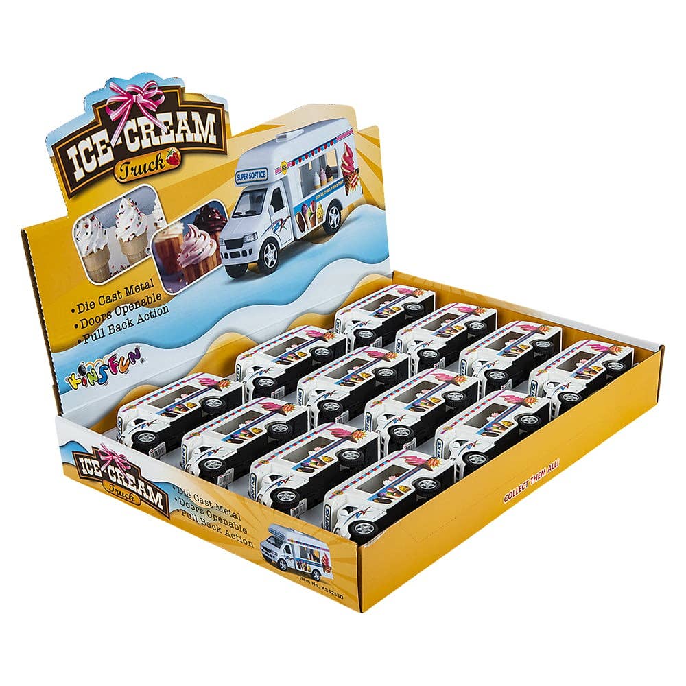 La Luna Bella - Toys - Wholesale Toy Car/Truck - Kids - 5" DIE-CAST PULL BACK ICE CREAM TRUCK LLB Car Toys6