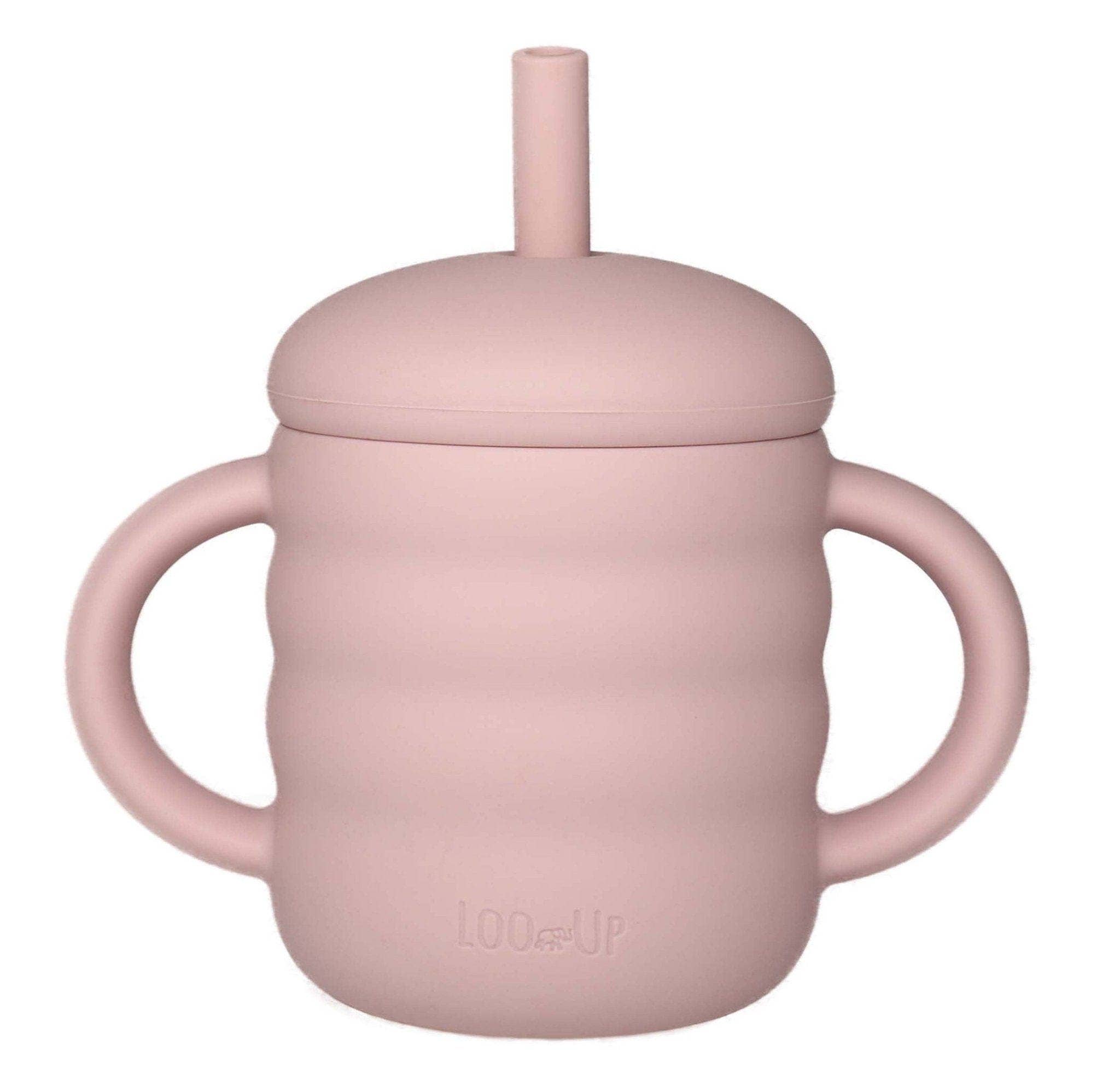Loo.Up Italy - Vendita all'ingrosso Bicchiere/tazza - Bambini e neonati - Bicchiere con cannuccia per bambini Rosa -160ml-