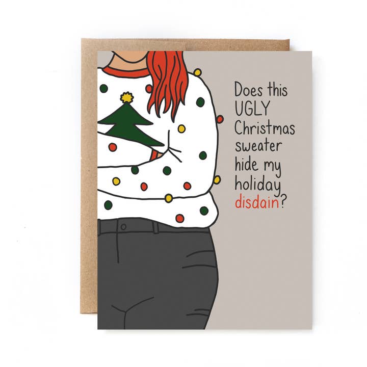 Funny Holiday Card - Made in USA - Ugly Sweater for wholesale by Unblushing
