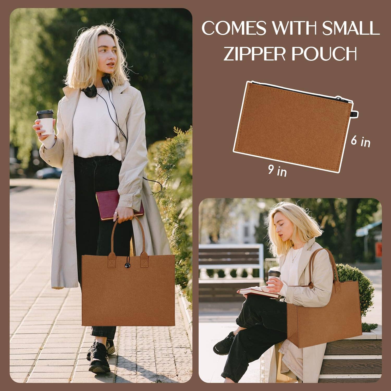 wandf – wholesale Livsmedels-/Shoppingväska – ECOHUB tålig återanvändbar kasse i återvunnet filttyg31