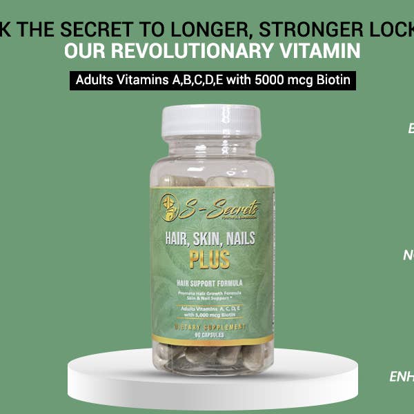 S-Secrets - Wholesale Oral Supplement/Vitamin - Women and Men Hair, Skin, Nails Plus Extra Strength Biotin 5000mcg, Vitamin A, C, D, E, Zinc8