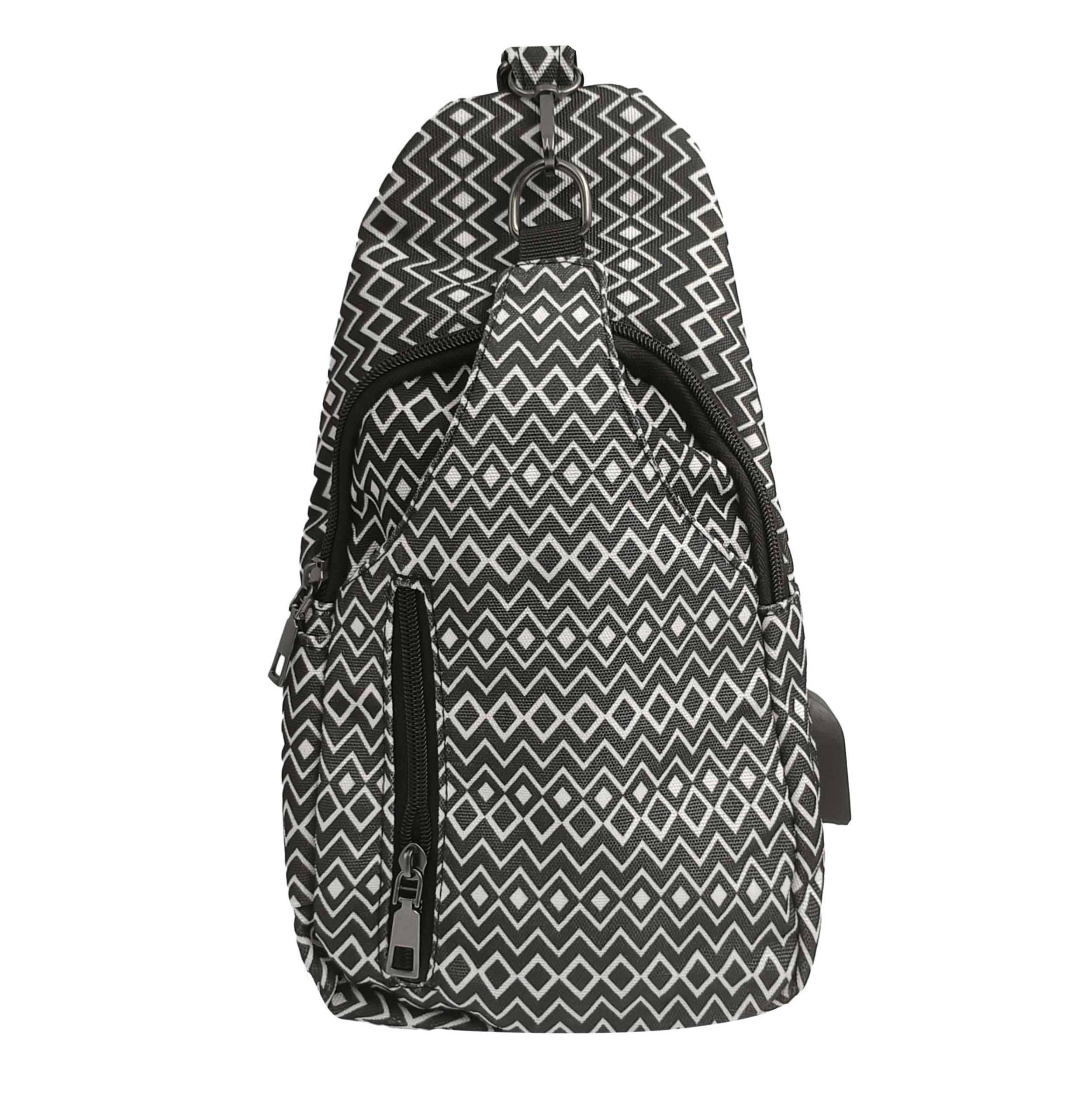 Calla Products - Wholesale Backpack - Unisex - Sonoma Sling Anti theft Sling Crossbody Purses Geo Trio1