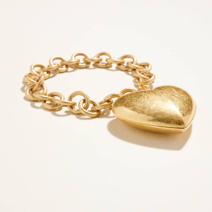Designature New York - Wholesale Keychain – Women's - 6.5 Inch Metal Puffy Heart Keychain Bagcharm8