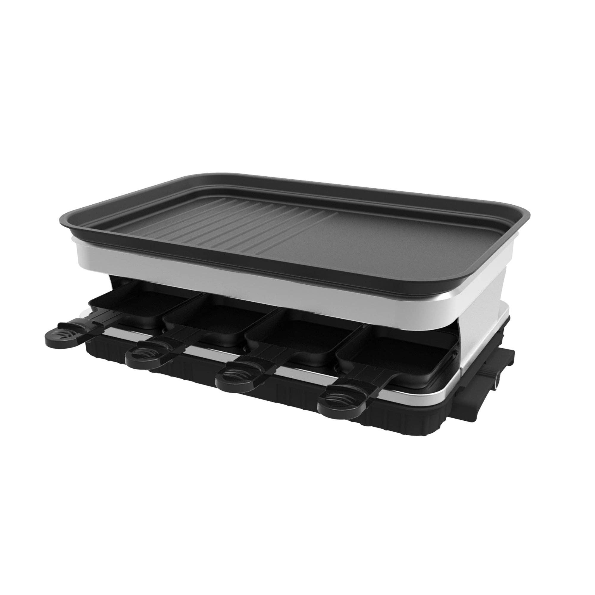 39F Inc. - Wholesale Kitchen Appliance - 1500W Raclette Grill for 8 - Non-Stick with 8 Mini Pans1