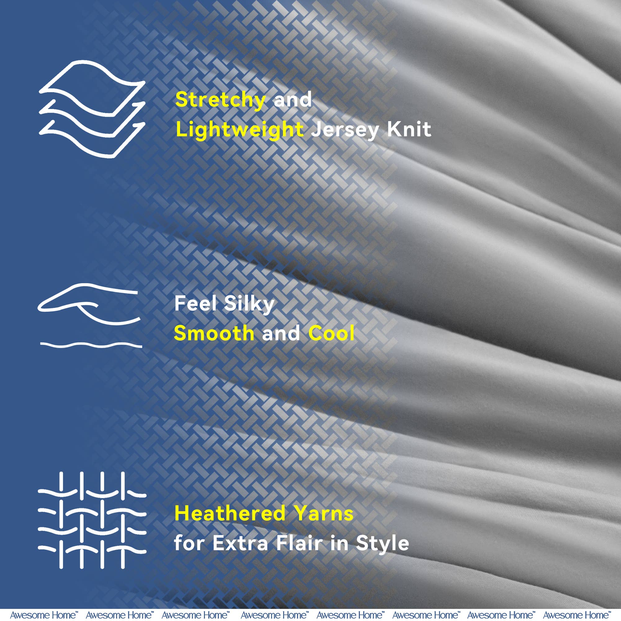 Awesome Home - Wholesale Bedding Set - Soft Easy Care Jersey Comforter Set, 2-Piece9