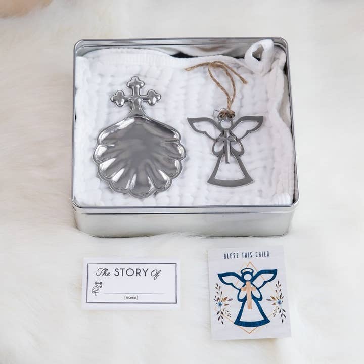 Juego de adornos de ángel y concha bautismal para venta al por mayor de Salisbury