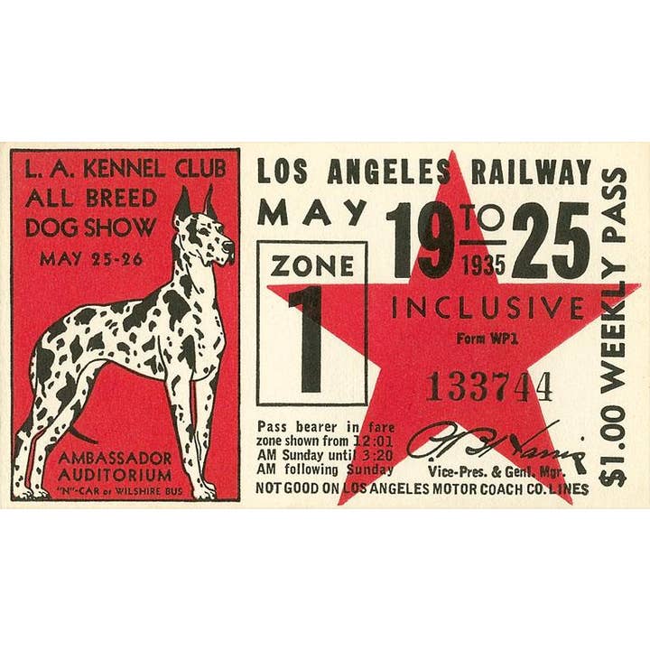 Magnet DG-152 Ticket voor Hondenshow voor wholesale door Found Image Press