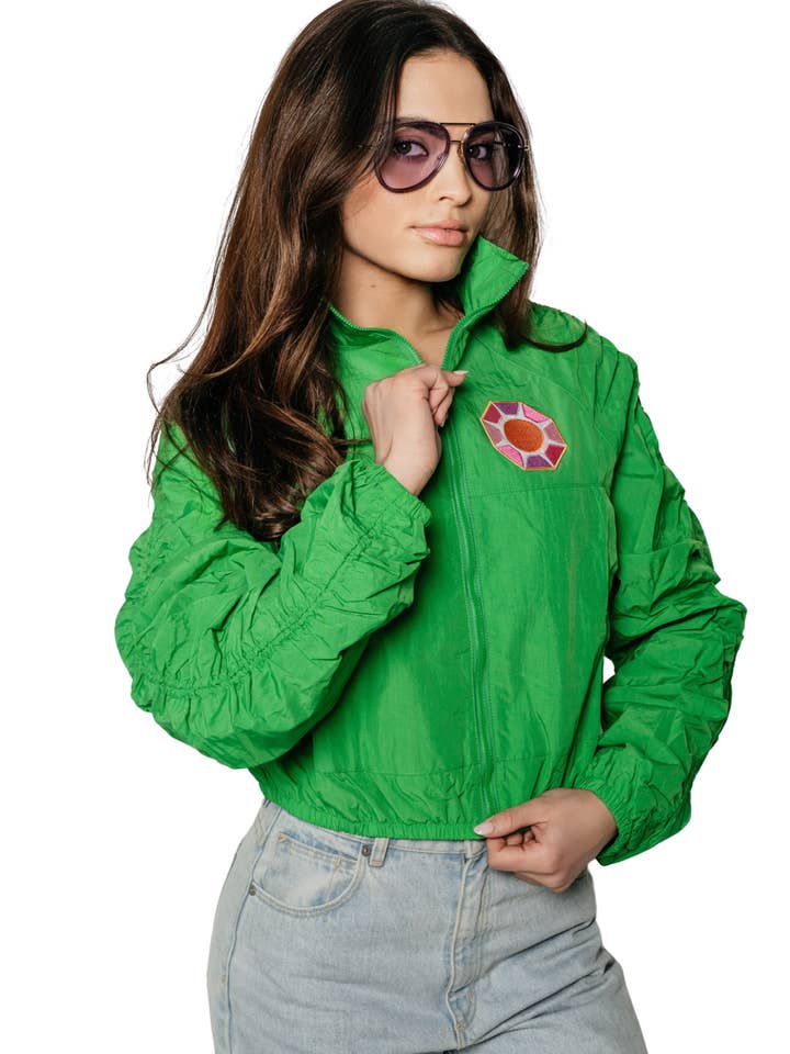 Sunshine Society Track Jacket Green Solitaire for wholesale by Sunshine Society