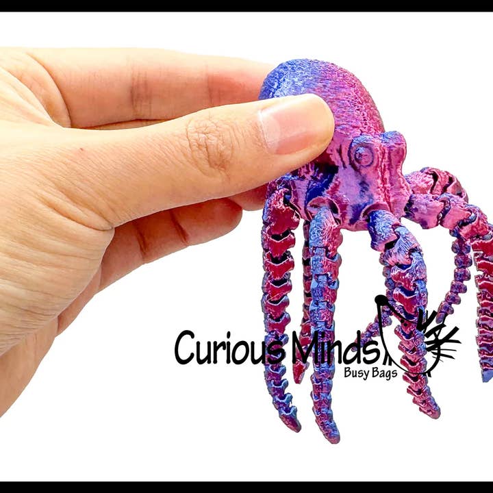 Curious Minds Toys - Wholesale Fidget Toy - Kids - 1 - 3D Printed Octopus Wiggle Articulated Jointed Moving Fid9