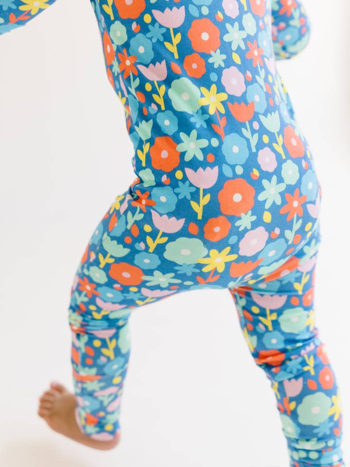 Sunshine Kids Co - Wholesale Sleepsuit - Baby - Bamboo Floral Pajamas for Babies, Summer PJs, Colorful Summer Baby, Footless Zippered One Piece, Baby Girl Pajamas