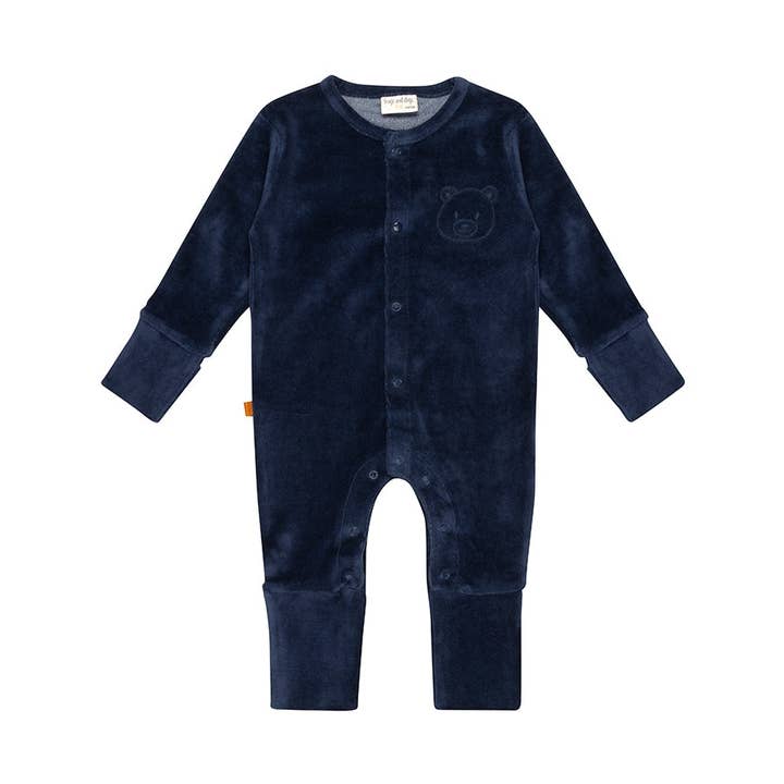 F&D Velour Baby Onesie | Patriot Blue for wholesale on Faire0