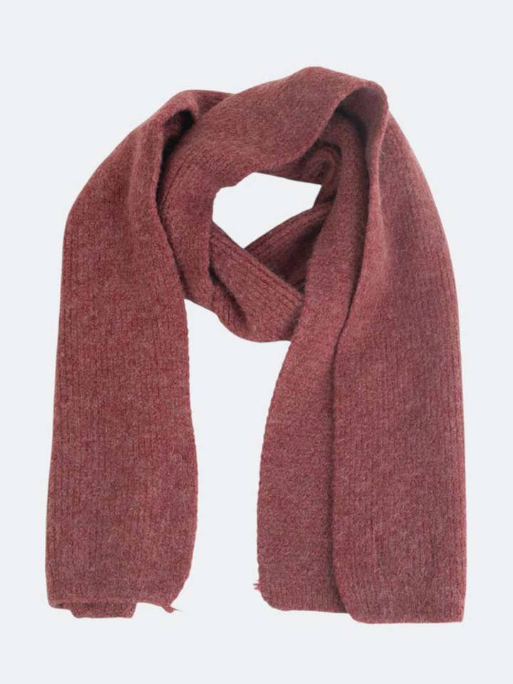 SYNTHETIC WOOL SCARF, MAROON COLOR for wholesale by Kbas