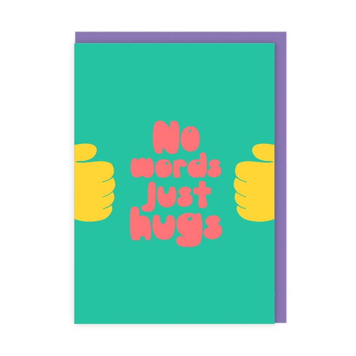 No Words Just Hugs | Thoughtful Sympathy Support Card for wholesale by LoveLossDiscoballs