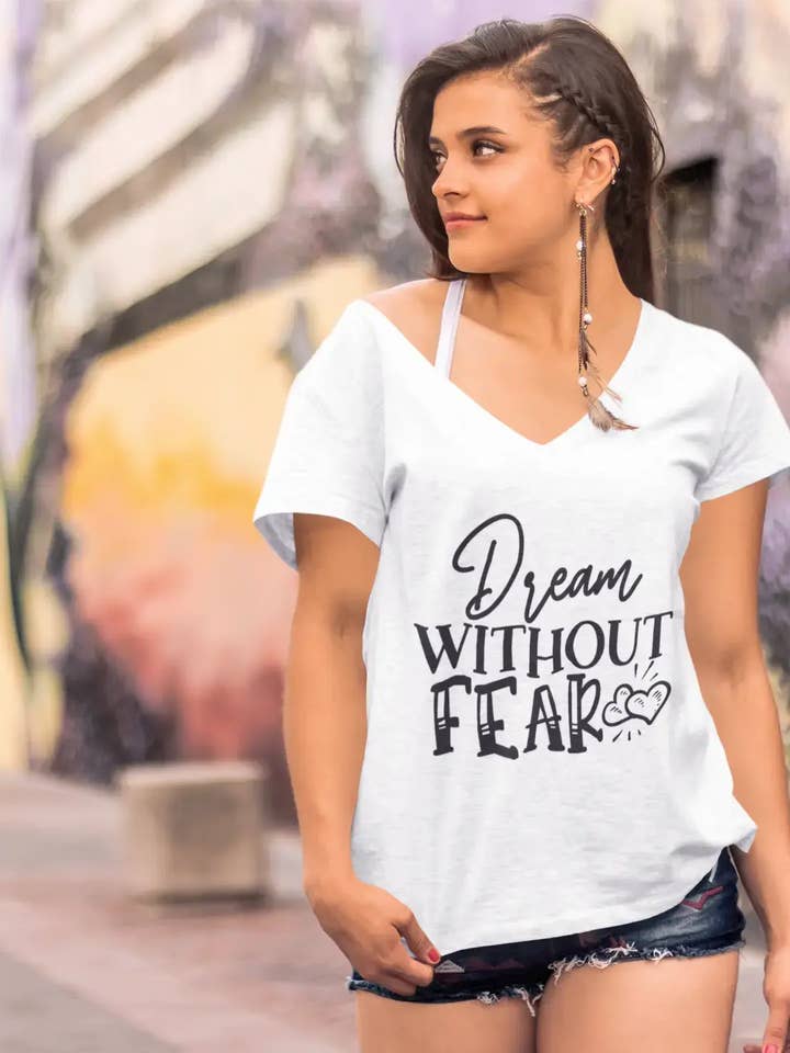T-shirt ULTRABASIC Dream Without Fear pour femmes - T-shirts à manches courtes pour la vente par ULTRABASIC