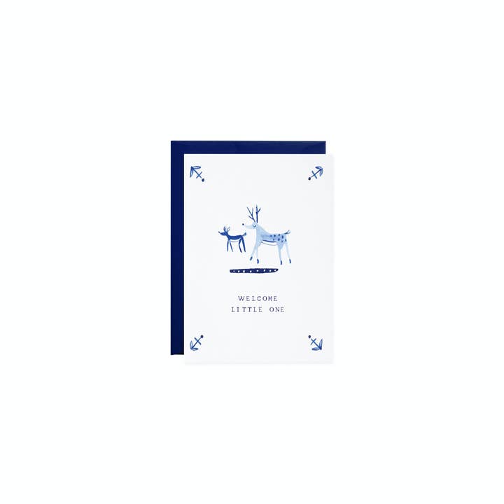 Welcome Little Deer - Petite Card for wholesale by Mr. Boddington's Studio
