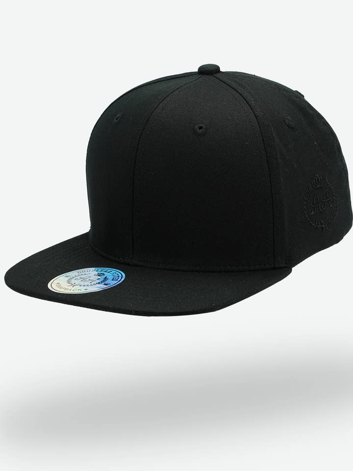Black with Black Snapback for wholesale by DoubleAA USA