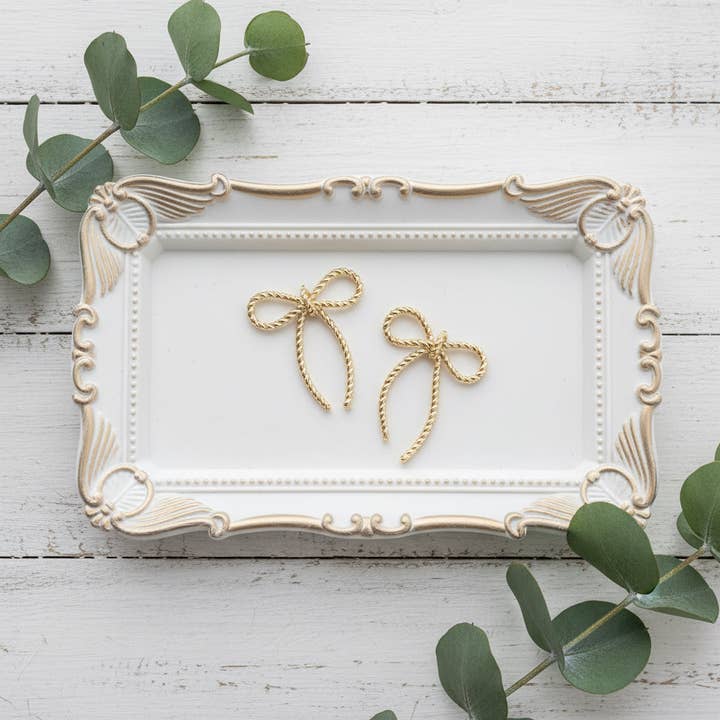 Rope Bow Earrings for wholesale by Laurel in Bloom
