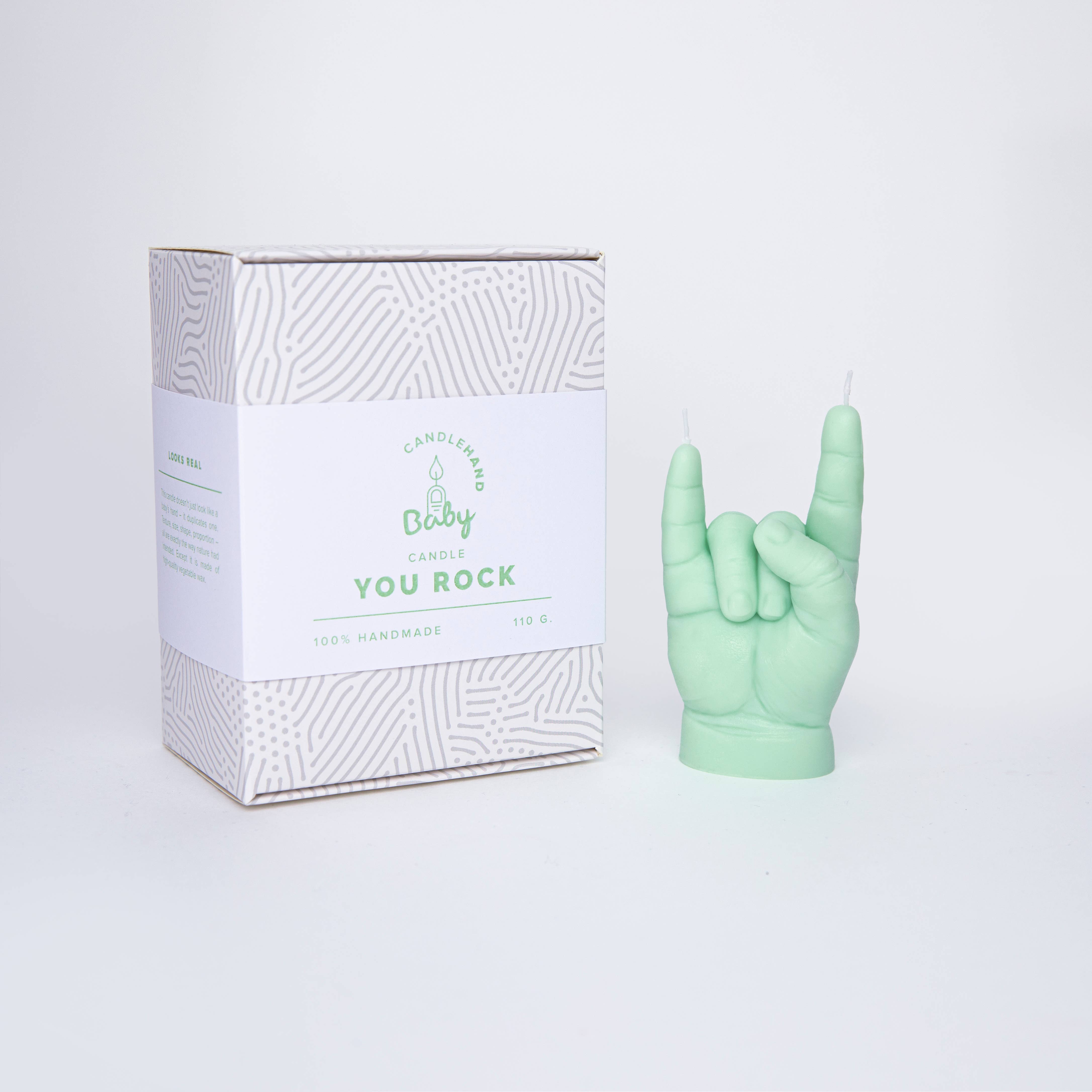 CandleHand (Free Duties for US) - Wholesale Novelty Candle - You Rock Candle - baby hand gesture candle - soy wax blend11