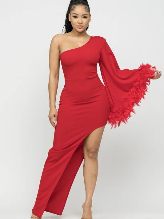 Vestido com corte ruchado em folha de ponto arco-íris por atacado de Belita Collection