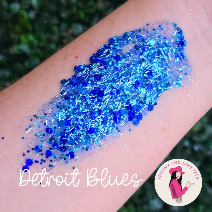Blue Silver Glitter Hair Gel for wholesale by Johnny and June Tees