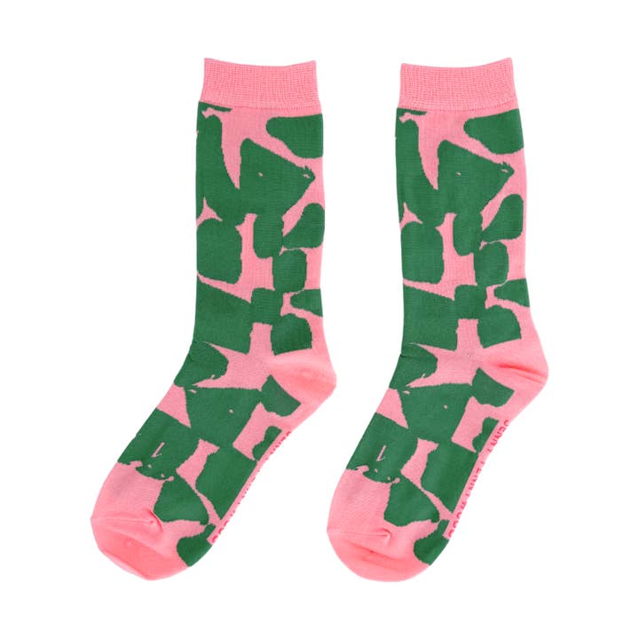 Chaussettes montantes - Carreaux pastèque pour la vente par Jenny Pennywood