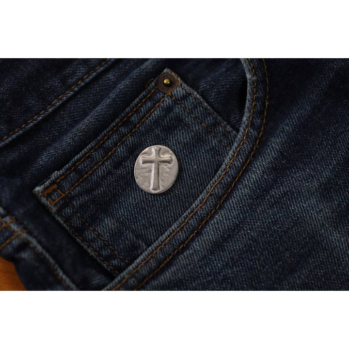 Danforth Pewter - Wholesale Keepsake Coin/Token - Cross Pocket Charms2
