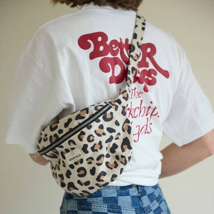 Gabrielle Paris - Wholesale Belt Bag - Women's - Leopard cotton fanny pack