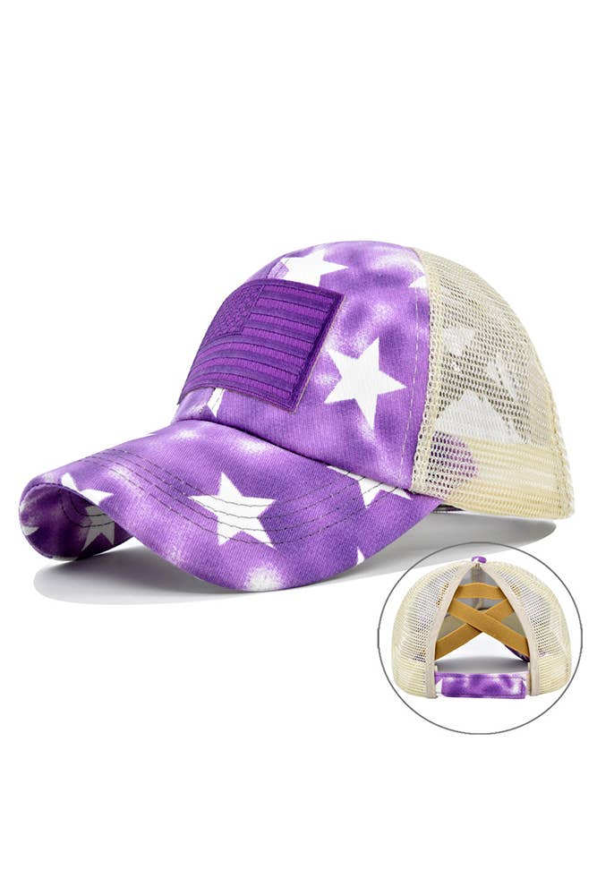 UNISHE - Wholesale Trucker Hat - Women's - America Flag Embroidered Baseball Cap DXCC6344