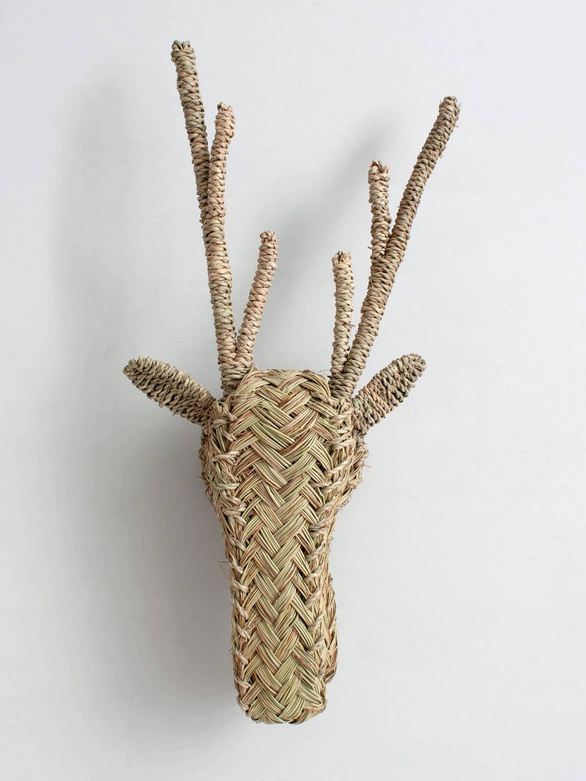 Mikwi - Vendita all'ingrosso Decorazione da parete 3D - Set di trofei finti a testa di animale in paglia intrecciata7