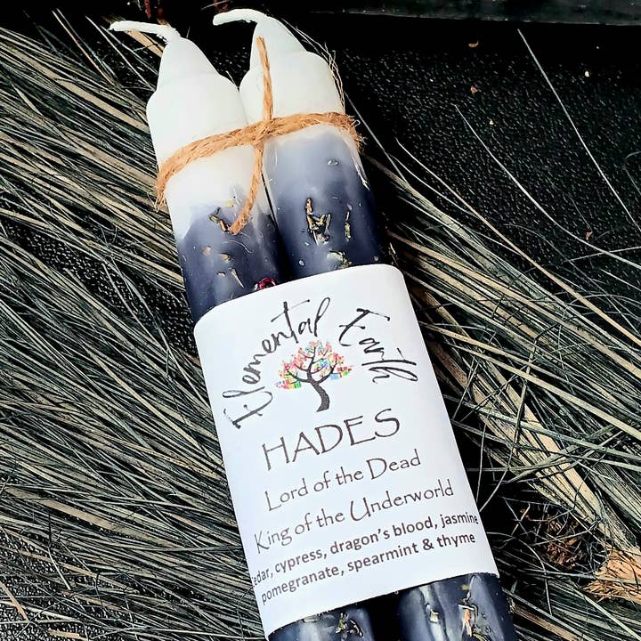 Hades Herbal Intention 6-inch Candles for wholesale by Elemental Earth Shop