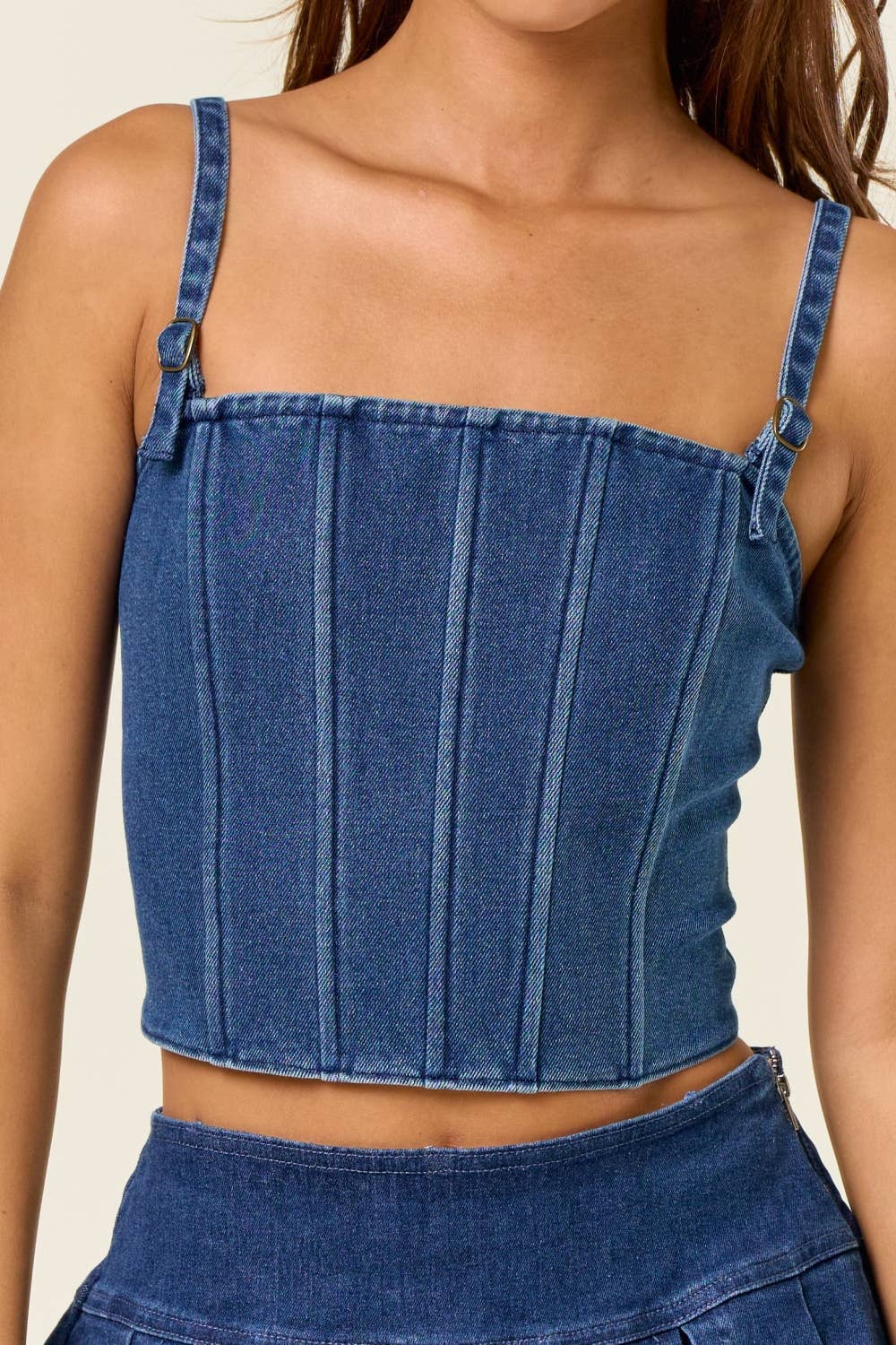 Denim Corset Top for wholesale on Faire2