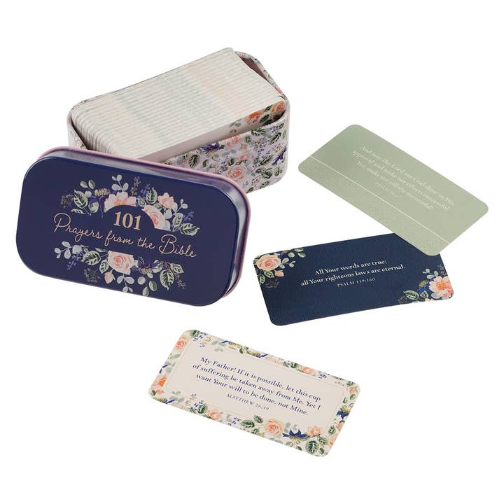Christian Art Gifts - Wholesale Religious Card - Cards in Tin 101 Prayers from the Bible